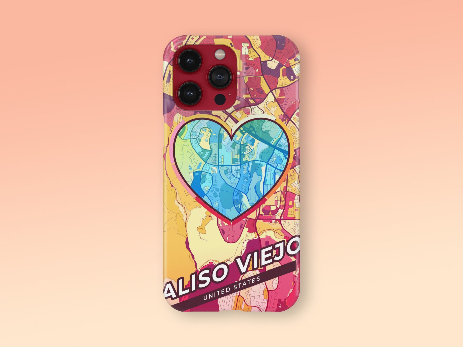 Aliso Viejo California slim phone case with colorful icon. Birthday, wedding or housewarming gift. Couple match cases. 2