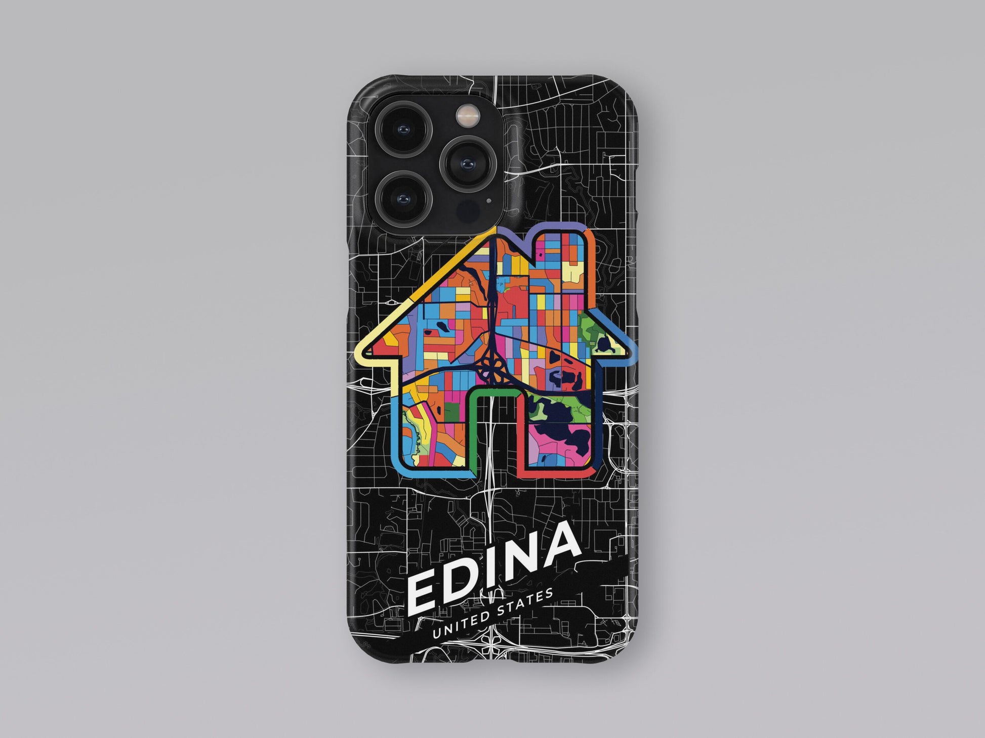 Edina Minnesota slim phone case with colorful icon. Birthday, wedding or housewarming gift. Couple match cases. 3