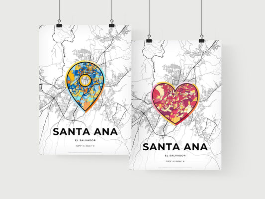 Santa Ana El Salvador art print for couples