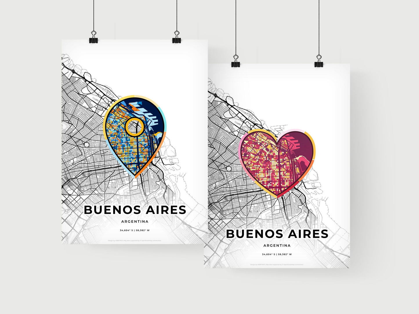 Buenos Aires Argentina art print for couples