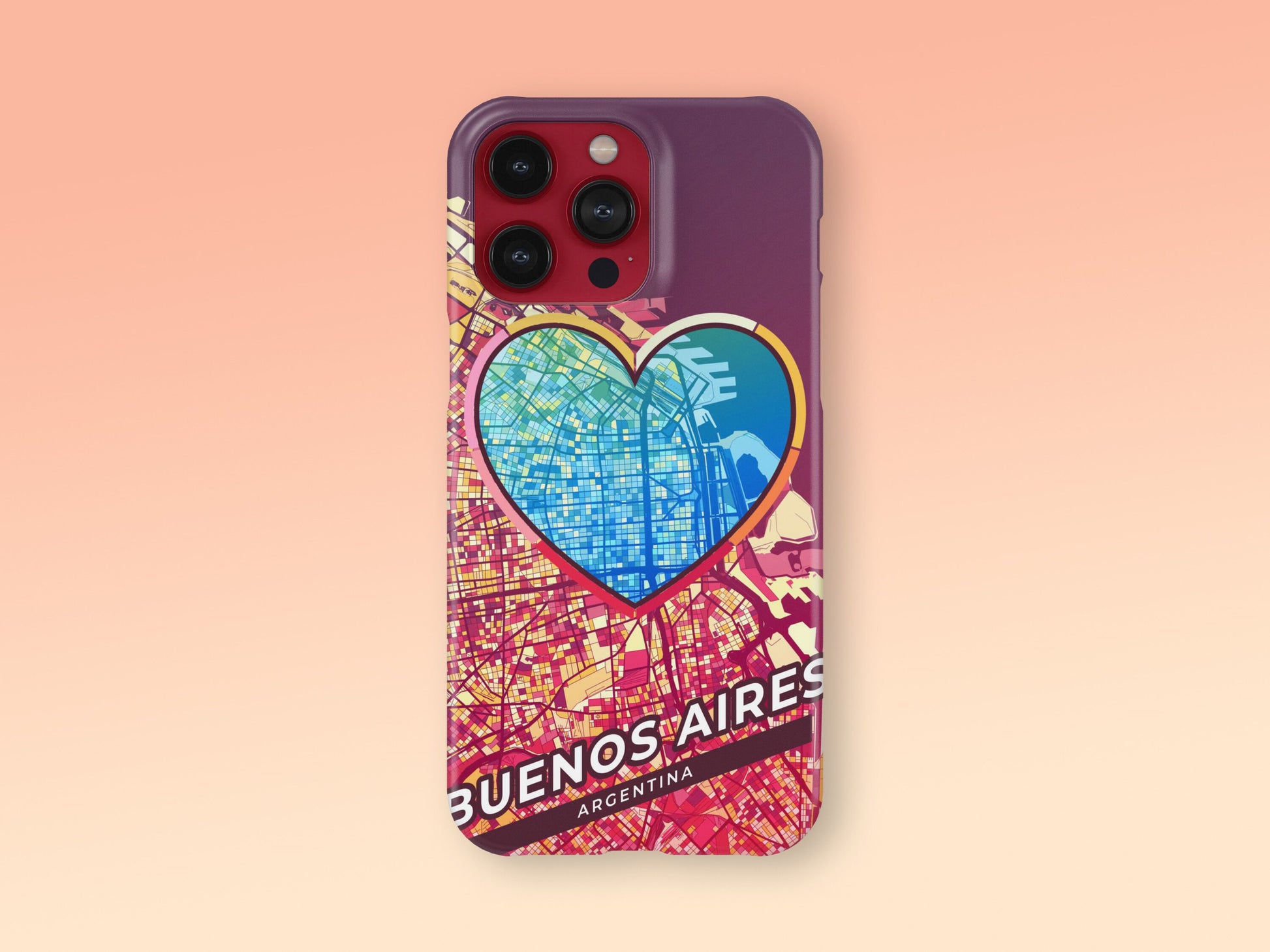 Buenos Aires Argentina slim phone case with colorful icon. Birthday, wedding or housewarming gift. Couple match cases. 2