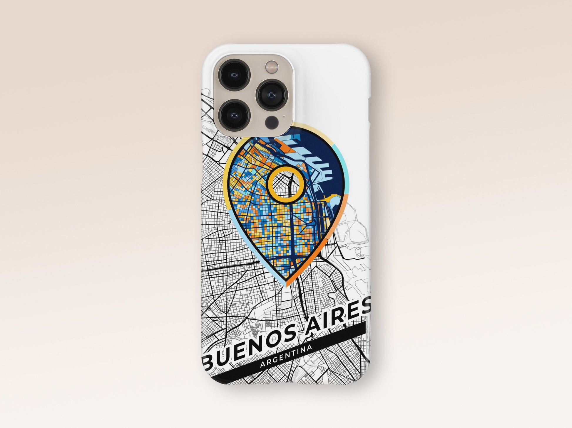 Buenos Aires Argentina slim phone case with colorful icon. Birthday, wedding or housewarming gift. Couple match cases. 1