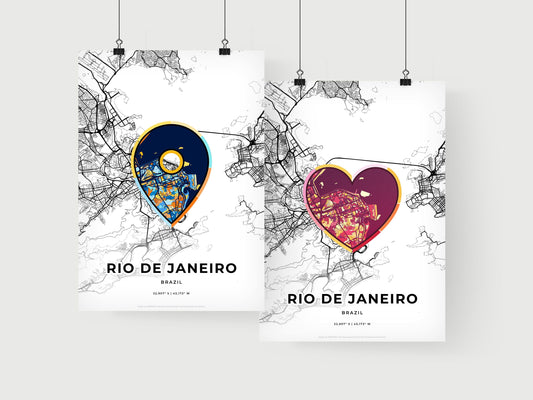 Rio De Janeiro Brazil art print for couples
