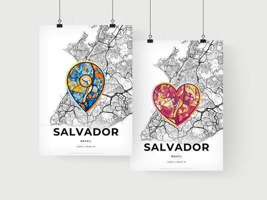 Salvador Brazil art print for couples