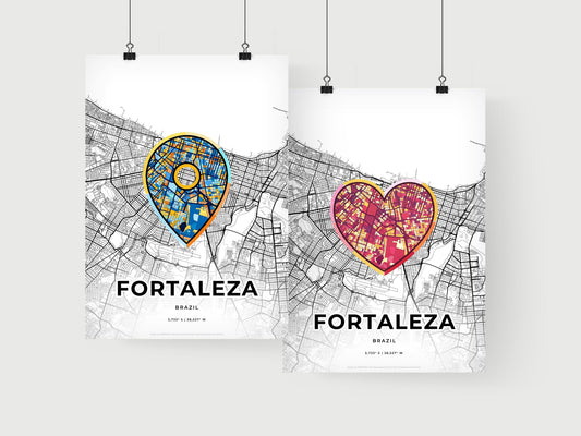 Fortaleza Brazil art print for couples