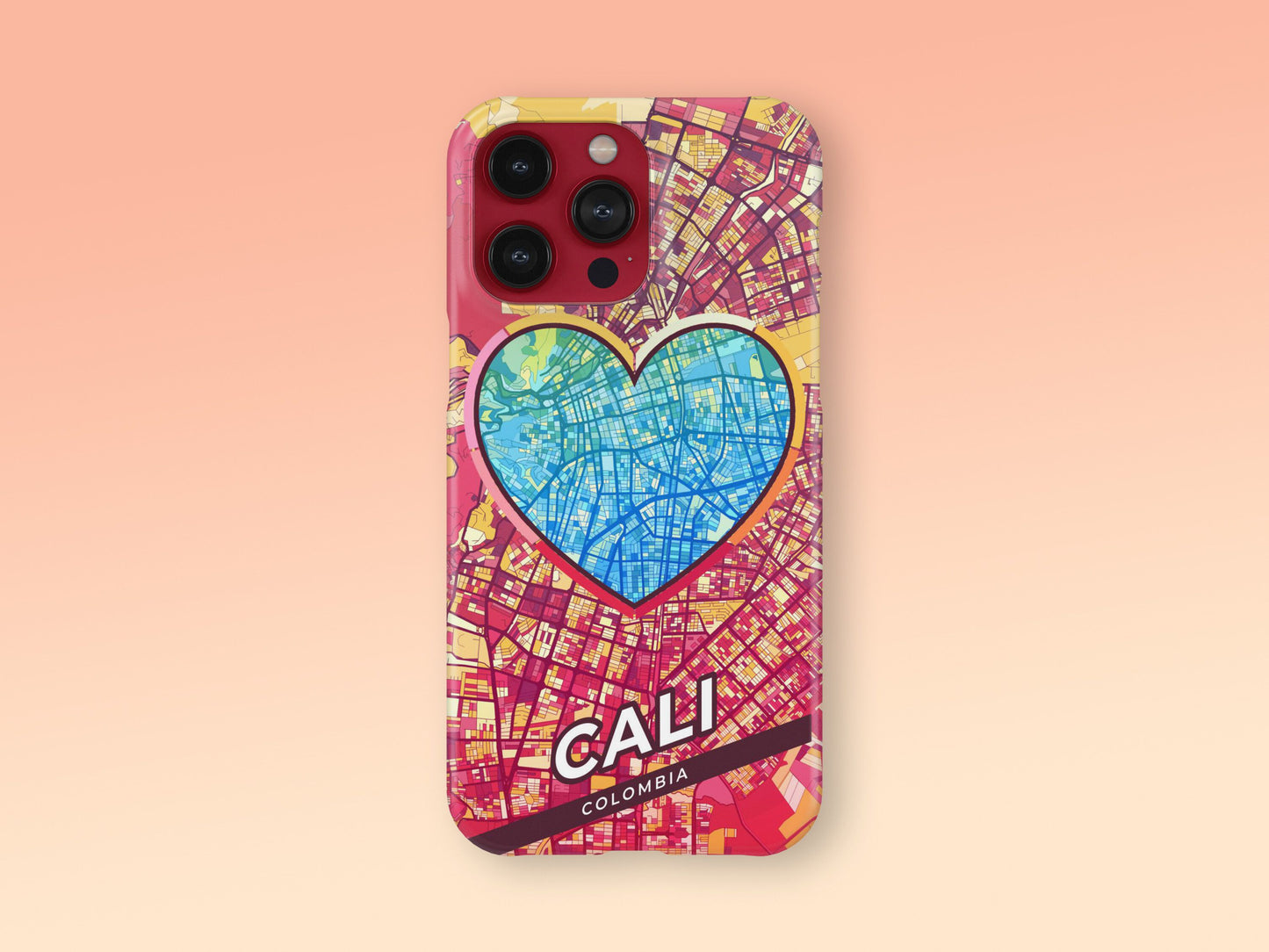 Cali Colombia slim phone case with colorful icon. Birthday, wedding or housewarming gift. Couple match cases. 2
