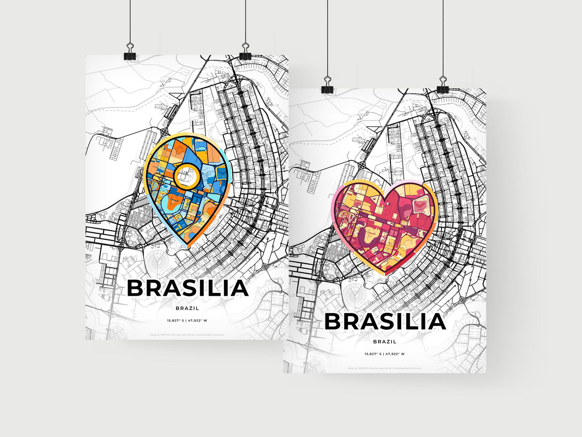 Brasilia Brazil art print for couples