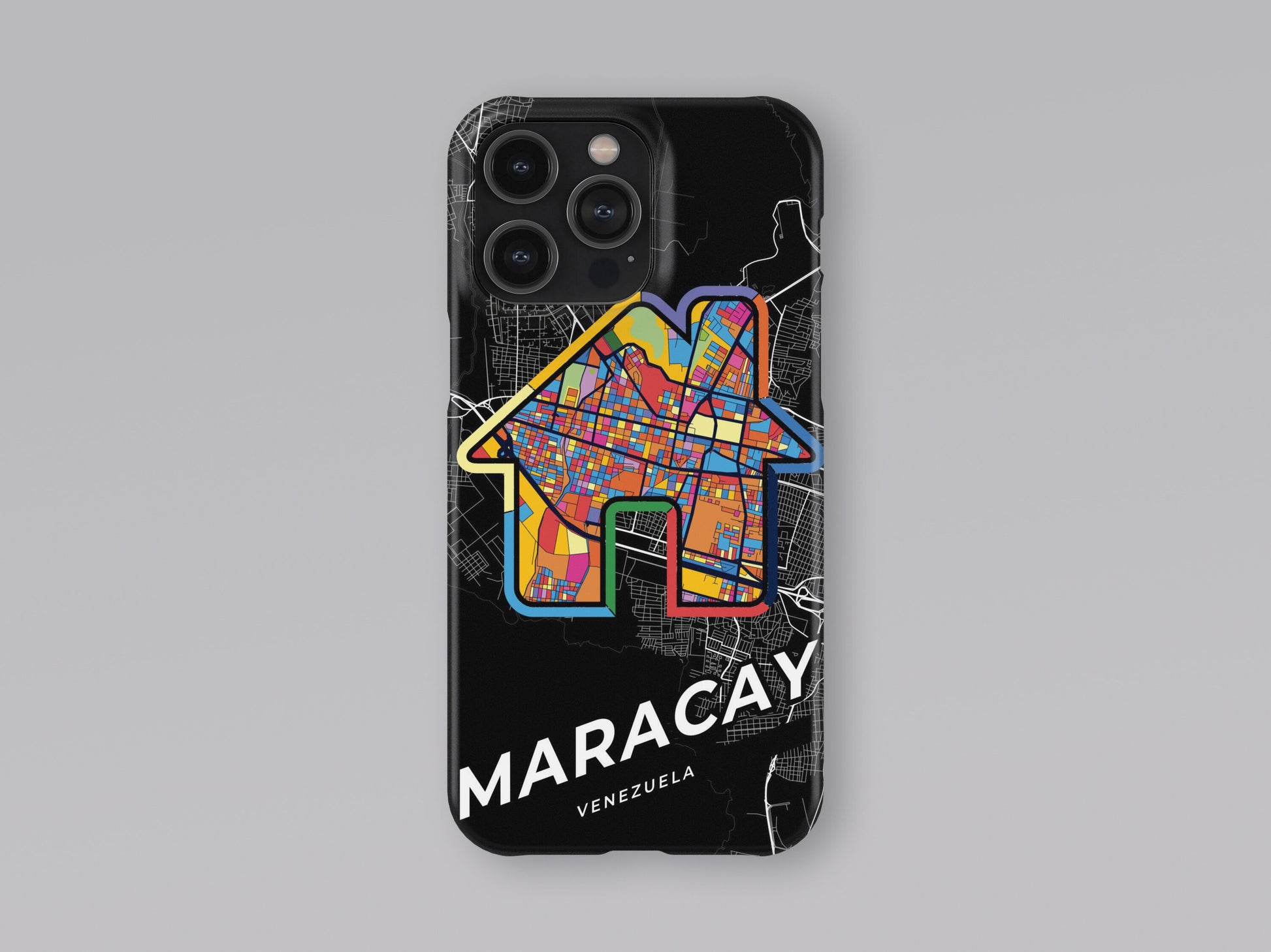 Maracay Venezuela slim phone case with colorful icon. Birthday, wedding or housewarming gift. Couple match cases. 3