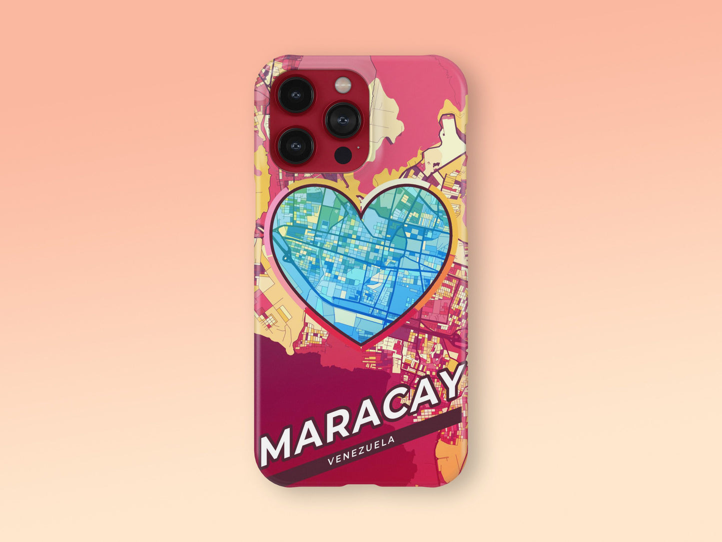 Maracay Venezuela slim phone case with colorful icon. Birthday, wedding or housewarming gift. Couple match cases. 2