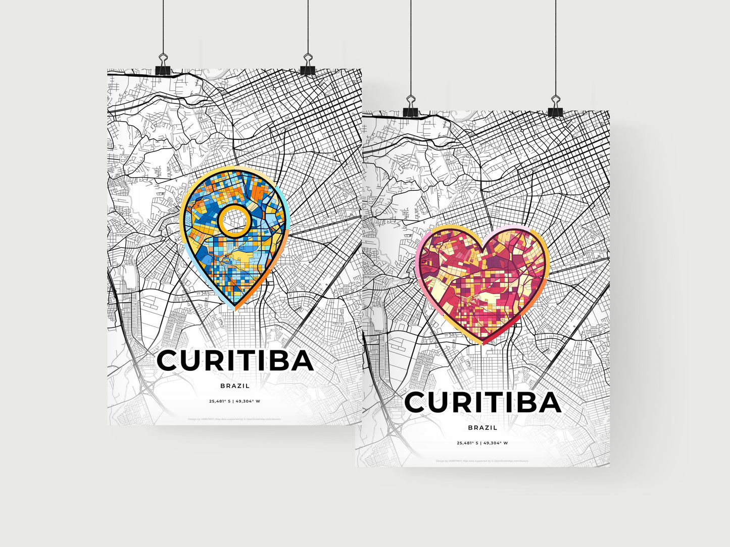Curitiba Brazil art print for couples