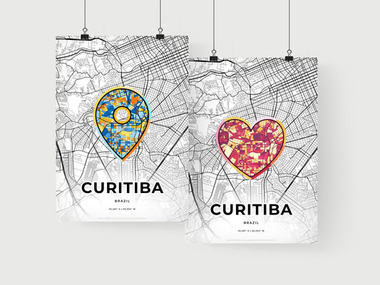 Curitiba Brazil art print for couples
