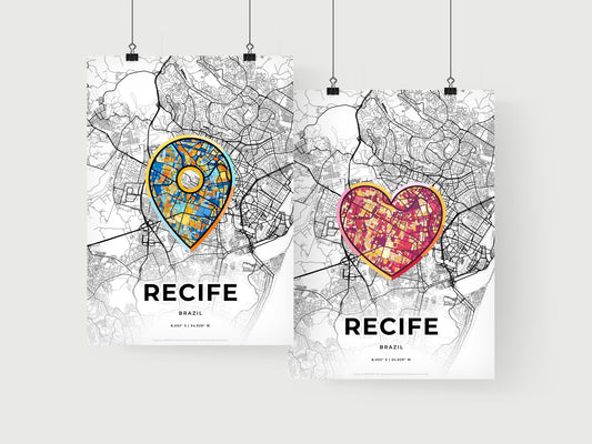 Recife Brazil art print for couples