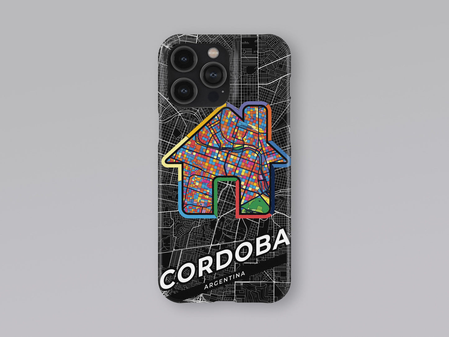 Cordoba Argentina slim phone case with colorful icon. Birthday, wedding or housewarming gift. Couple match cases. 3