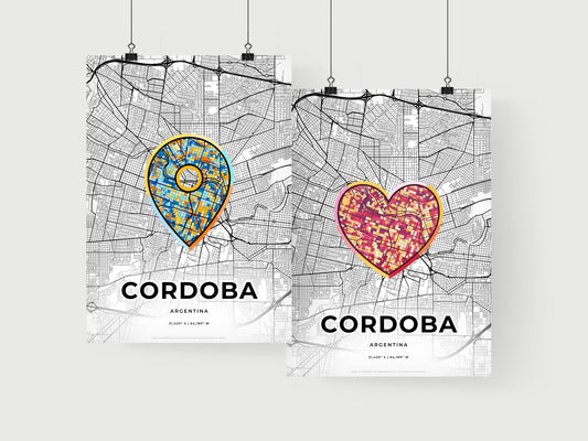 Cordoba Argentina art print for couples