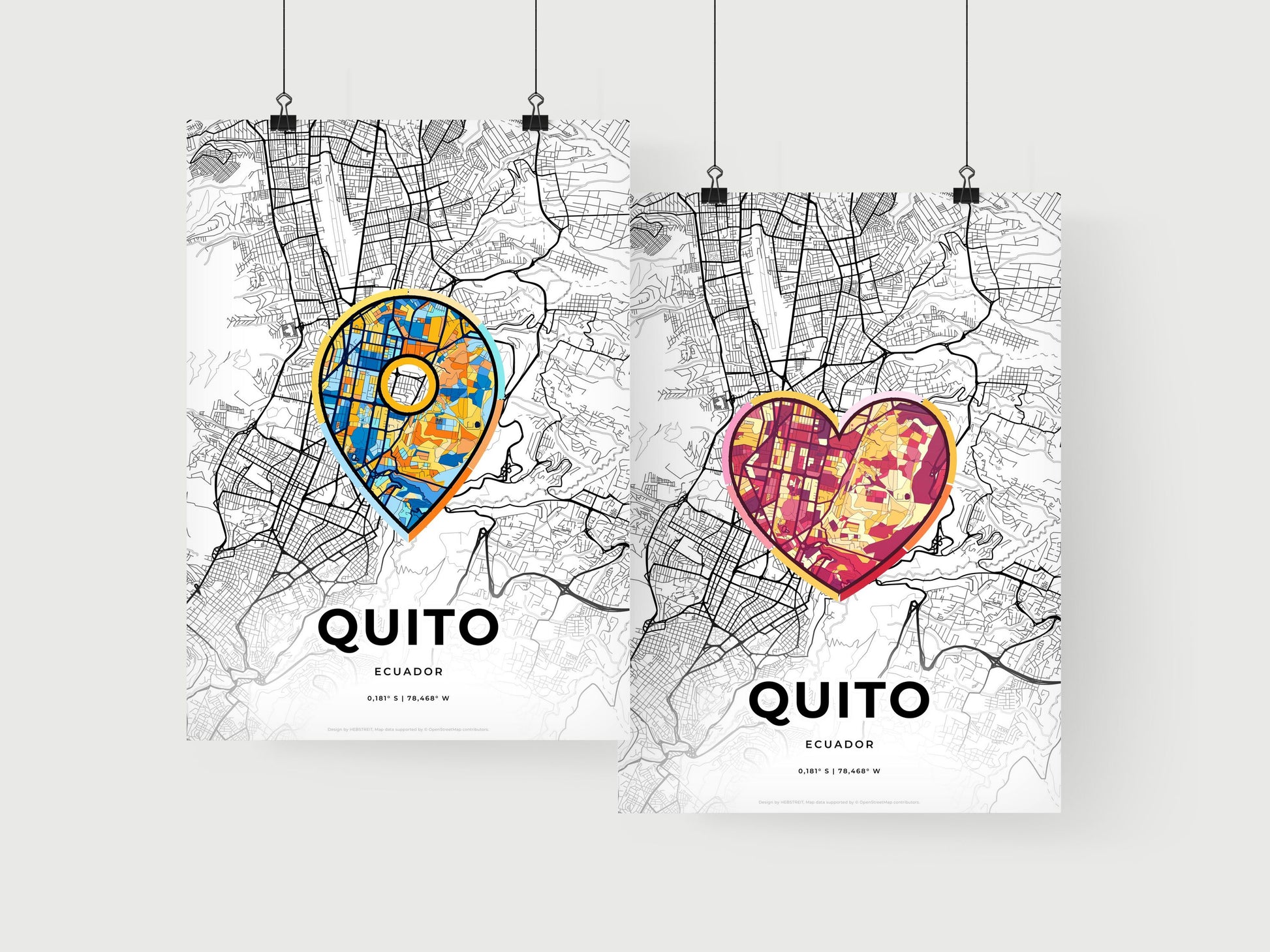 Quito Ecuador art print for couples
