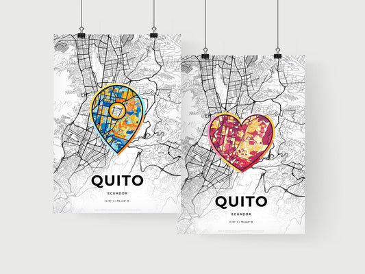 Quito Ecuador art print for couples