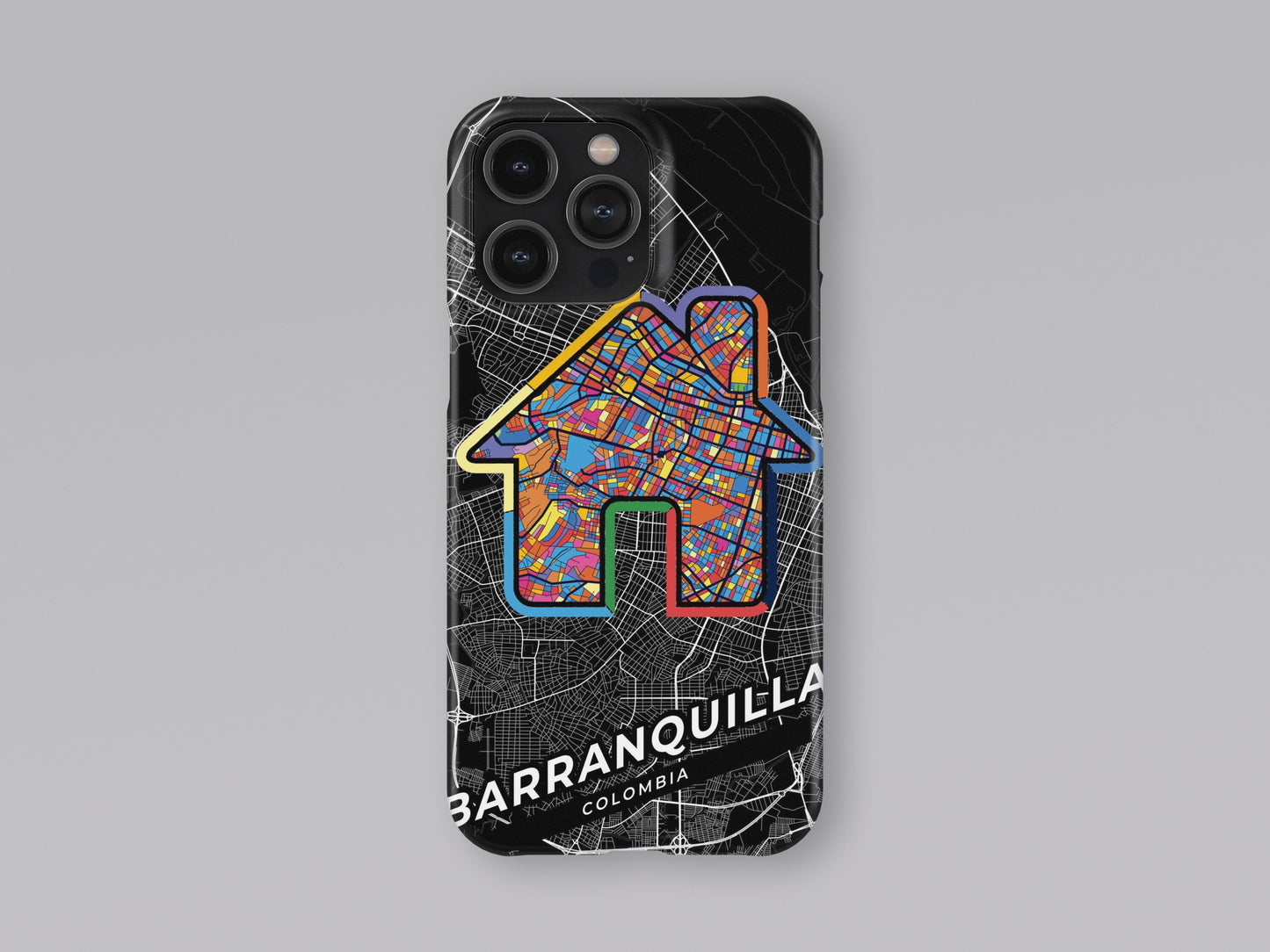Barranquilla Colombia slim phone case with colorful icon. Birthday, wedding or housewarming gift. Couple match cases. 3