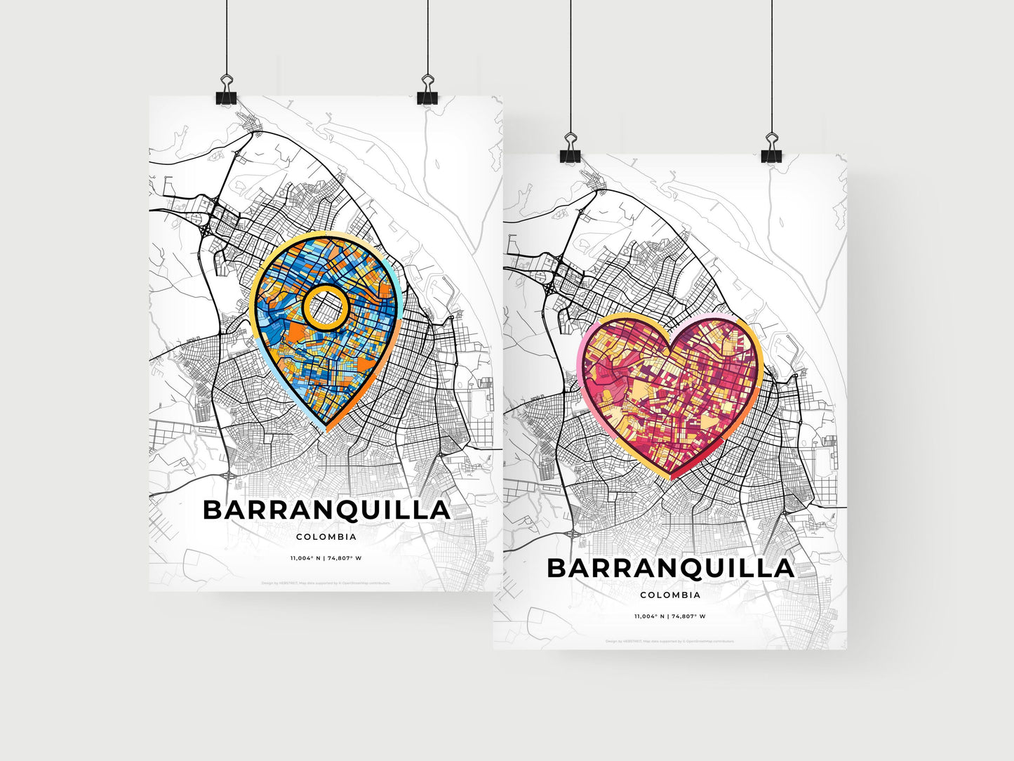 Barranquilla Colombia art print for couples