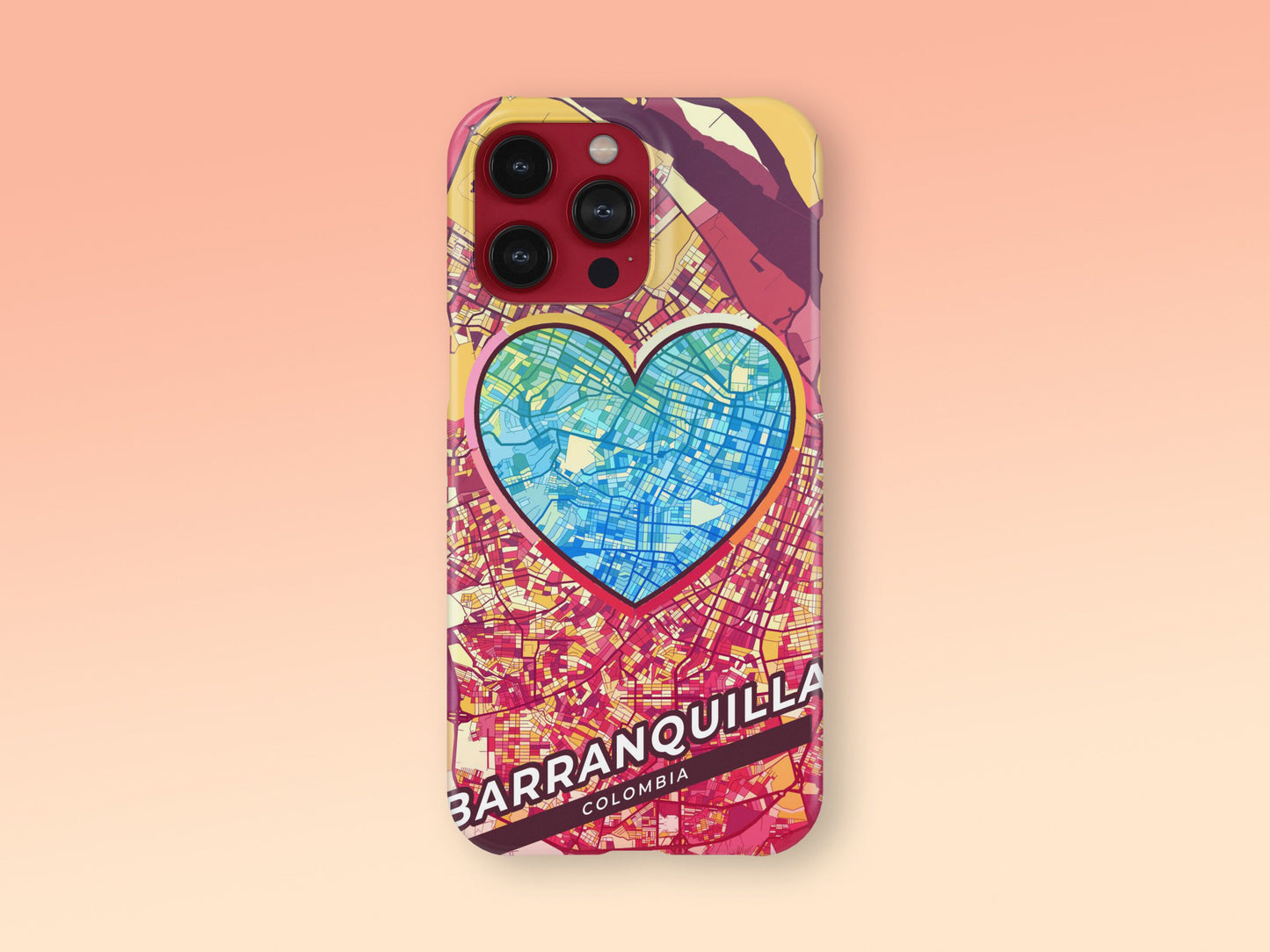Barranquilla Colombia slim phone case with colorful icon. Birthday, wedding or housewarming gift. Couple match cases. 2