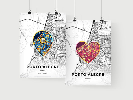 Porto Alegre Brazil art print for couples