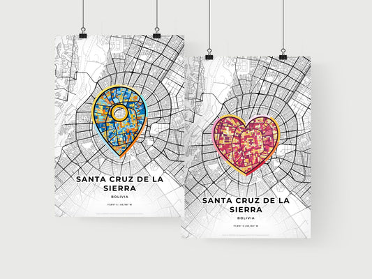 Santa Cruz De La Sierra Bolivia art print for couples