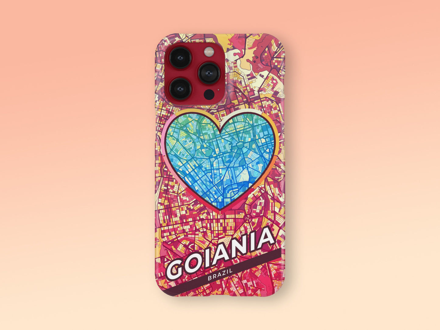 Goiania Brazil slim phone case with colorful icon. Birthday, wedding or housewarming gift. Couple match cases. 2