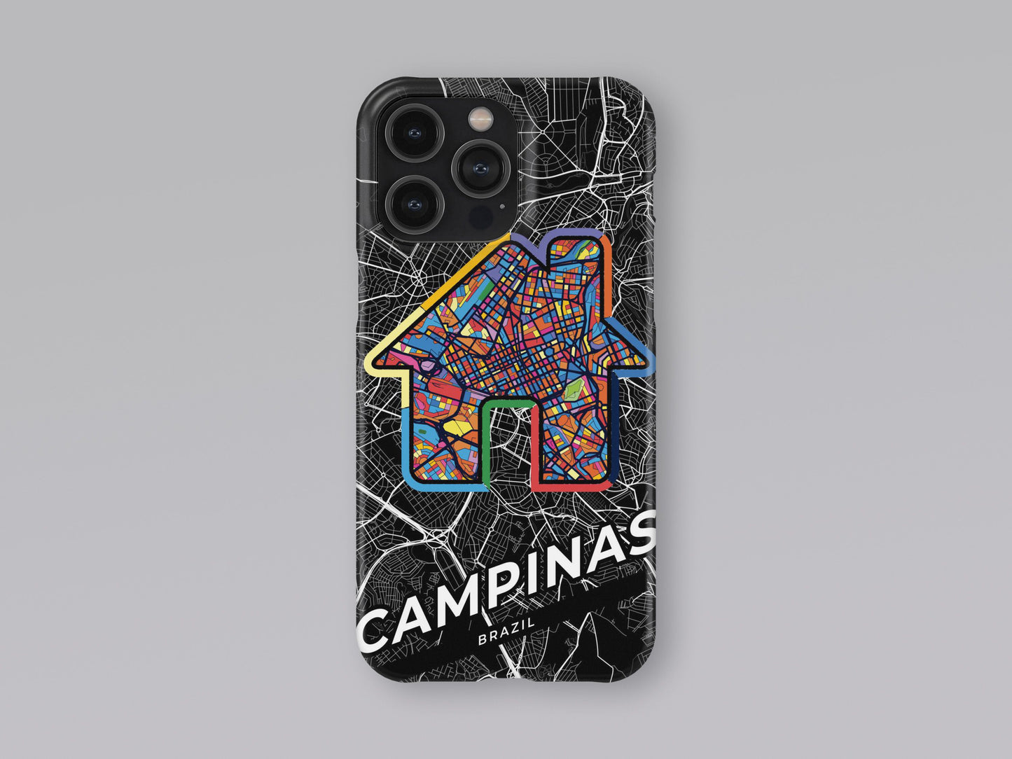 Campinas Brazil slim phone case with colorful icon. Birthday, wedding or housewarming gift. Couple match cases. 3