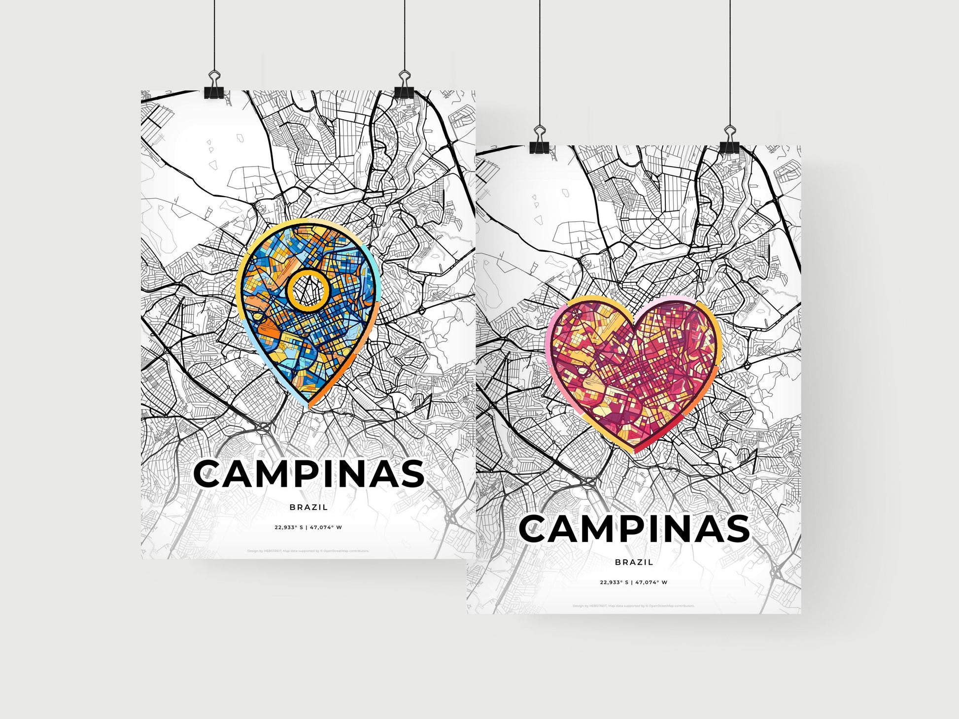Campinas Brazil art print for couples