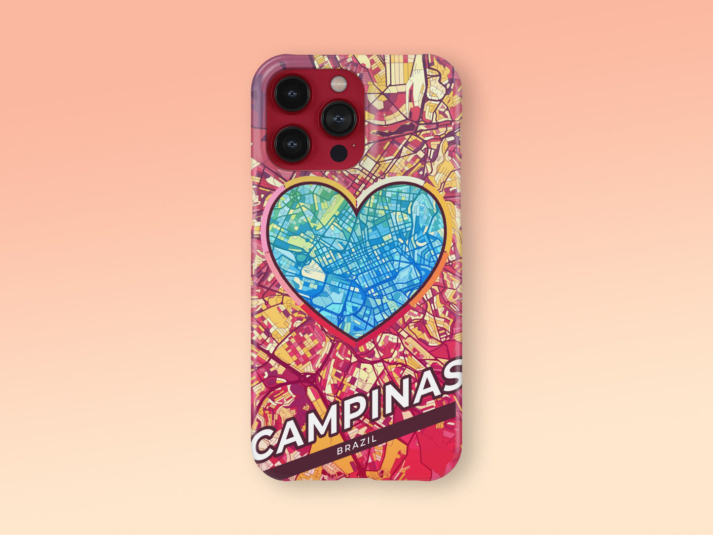 Campinas Brazil slim phone case with colorful icon. Birthday, wedding or housewarming gift. Couple match cases. 2
