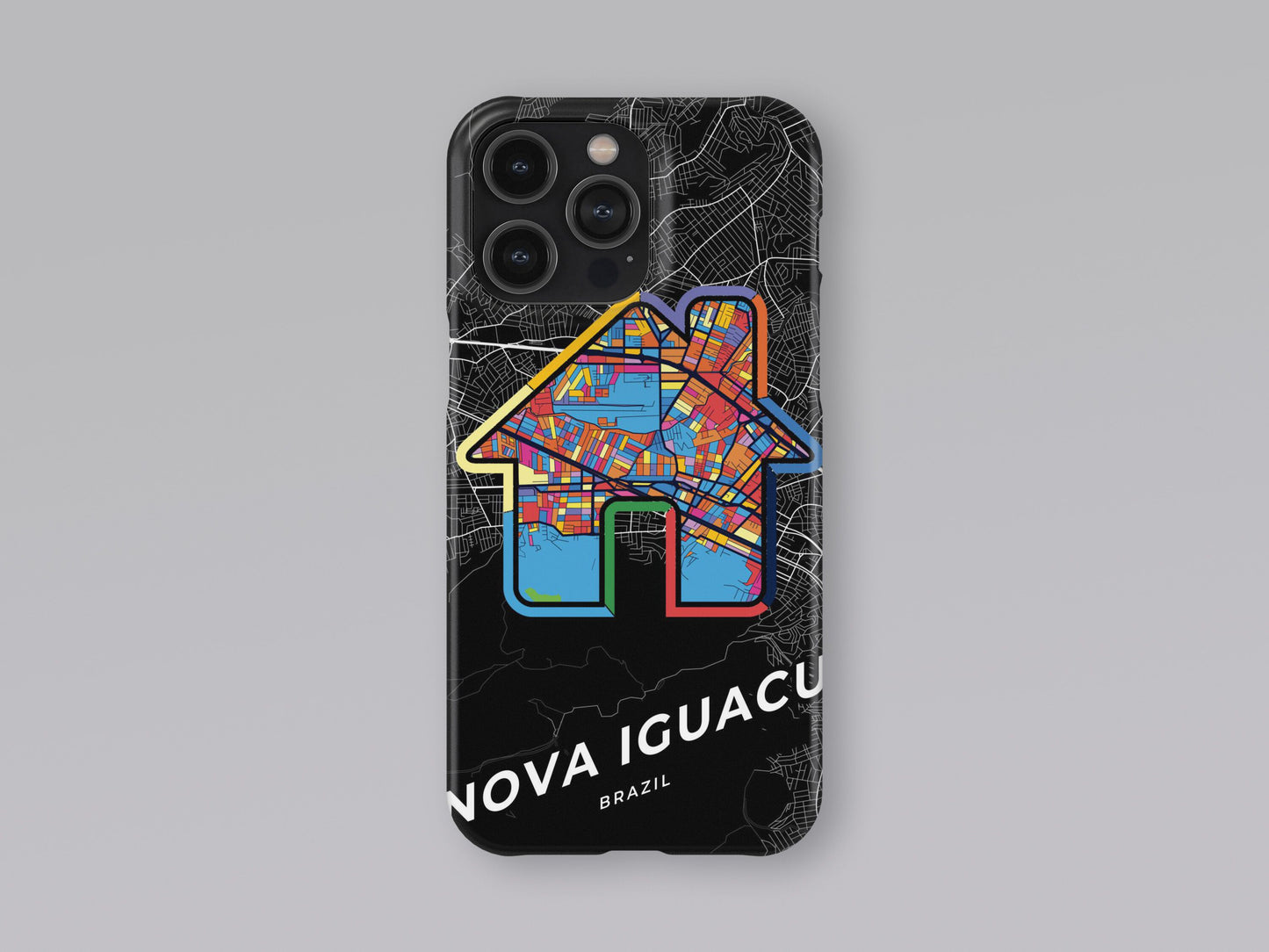 Nova Iguacu Brazil slim phone case with colorful icon 3