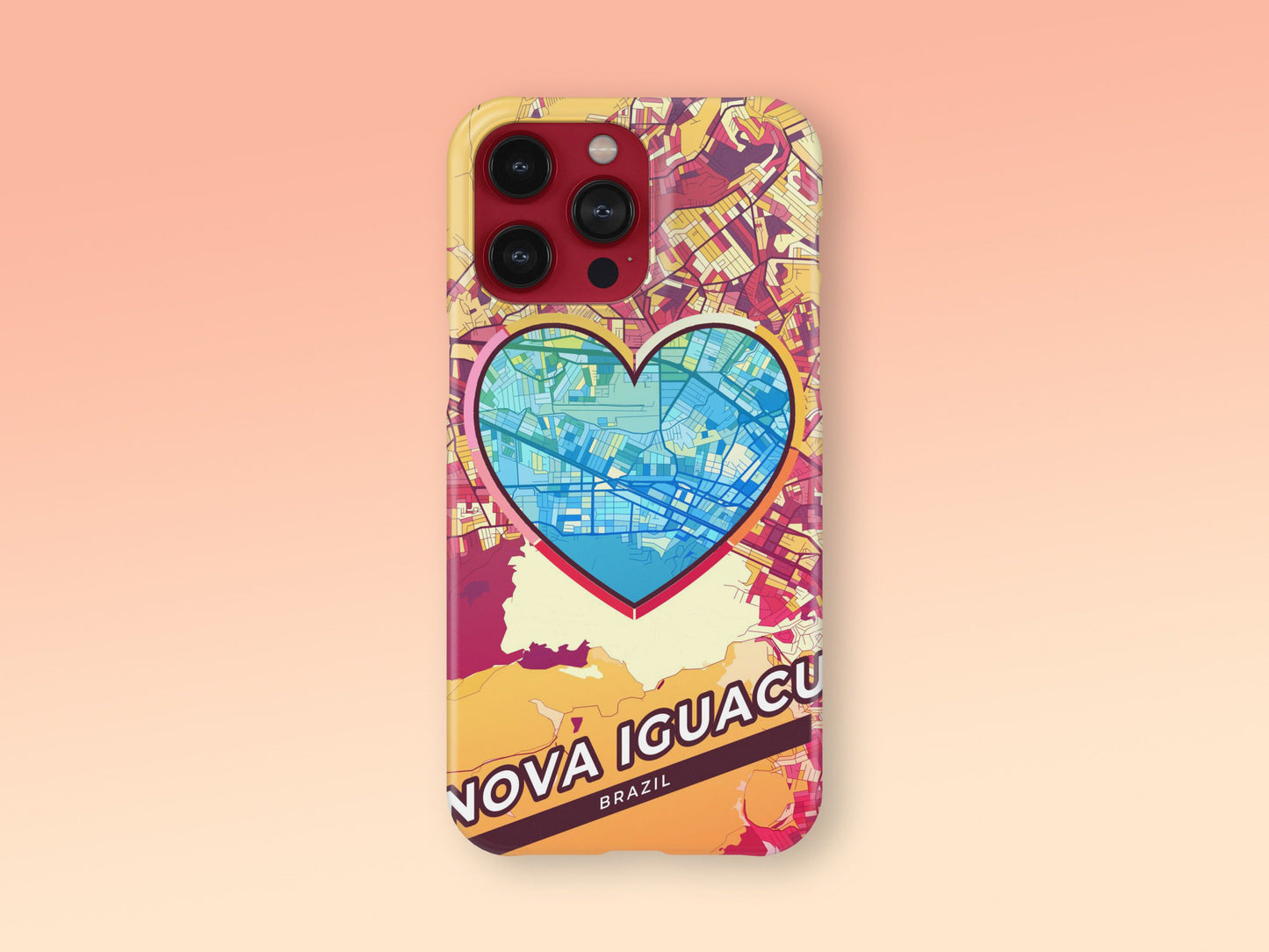 Nova Iguacu Brazil slim phone case with colorful icon 2