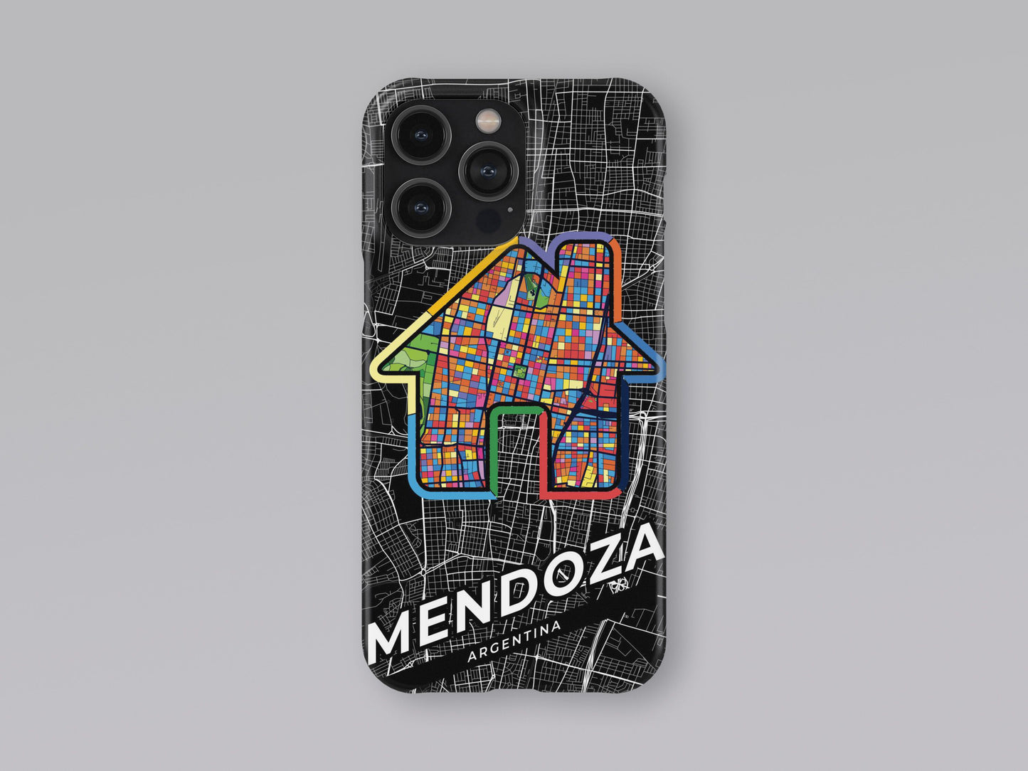 Mendoza Argentina slim phone case with colorful icon 3