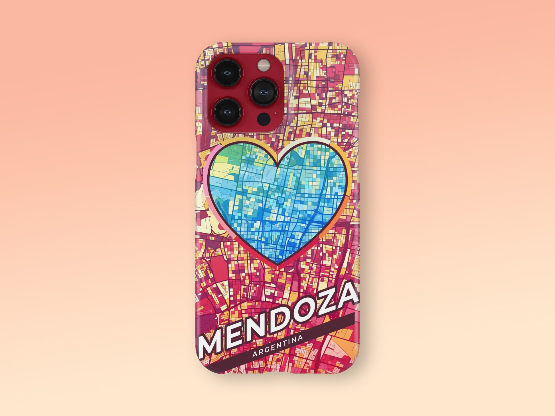 Mendoza Argentina slim phone case with colorful icon 2