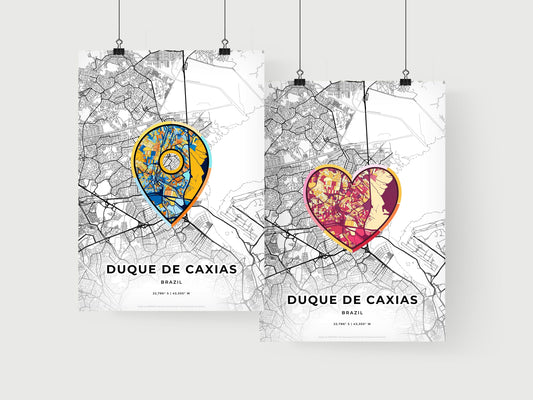 Duque De Caxias Brazil art print for couples