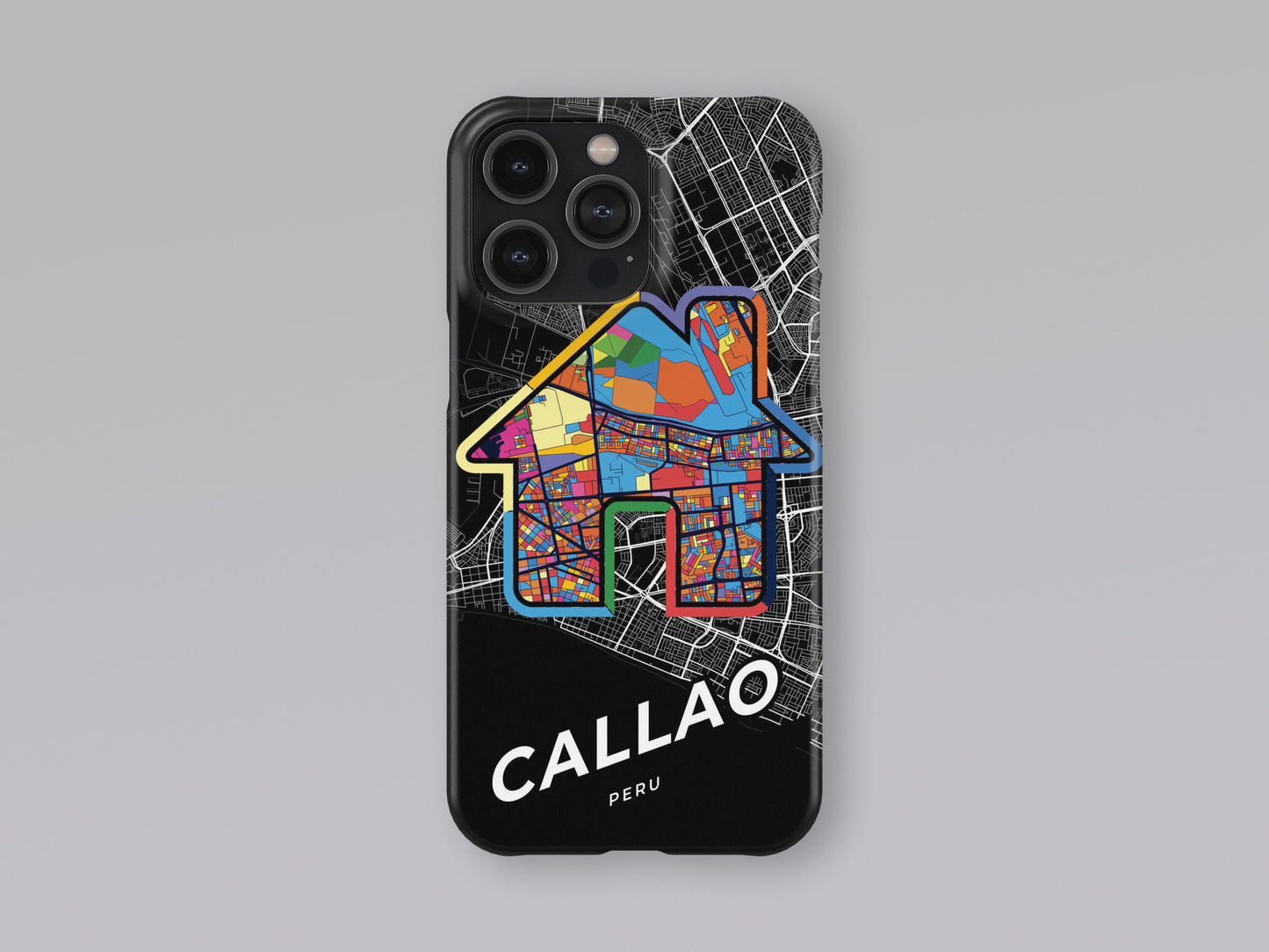 Callao Peru slim phone case with colorful icon. Birthday, wedding or housewarming gift. Couple match cases. 3