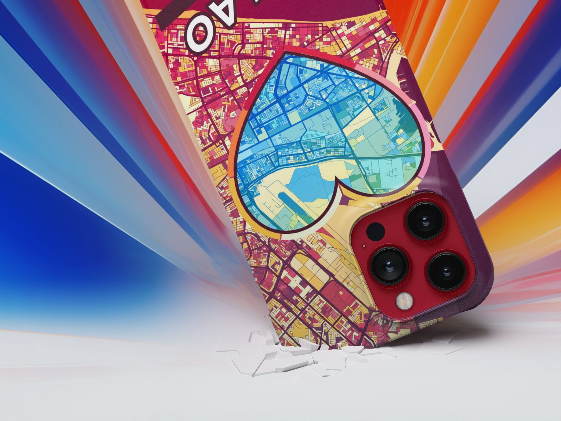 Callao Peru slim phone case with colorful icon. Birthday, wedding or housewarming gift. Couple match cases.