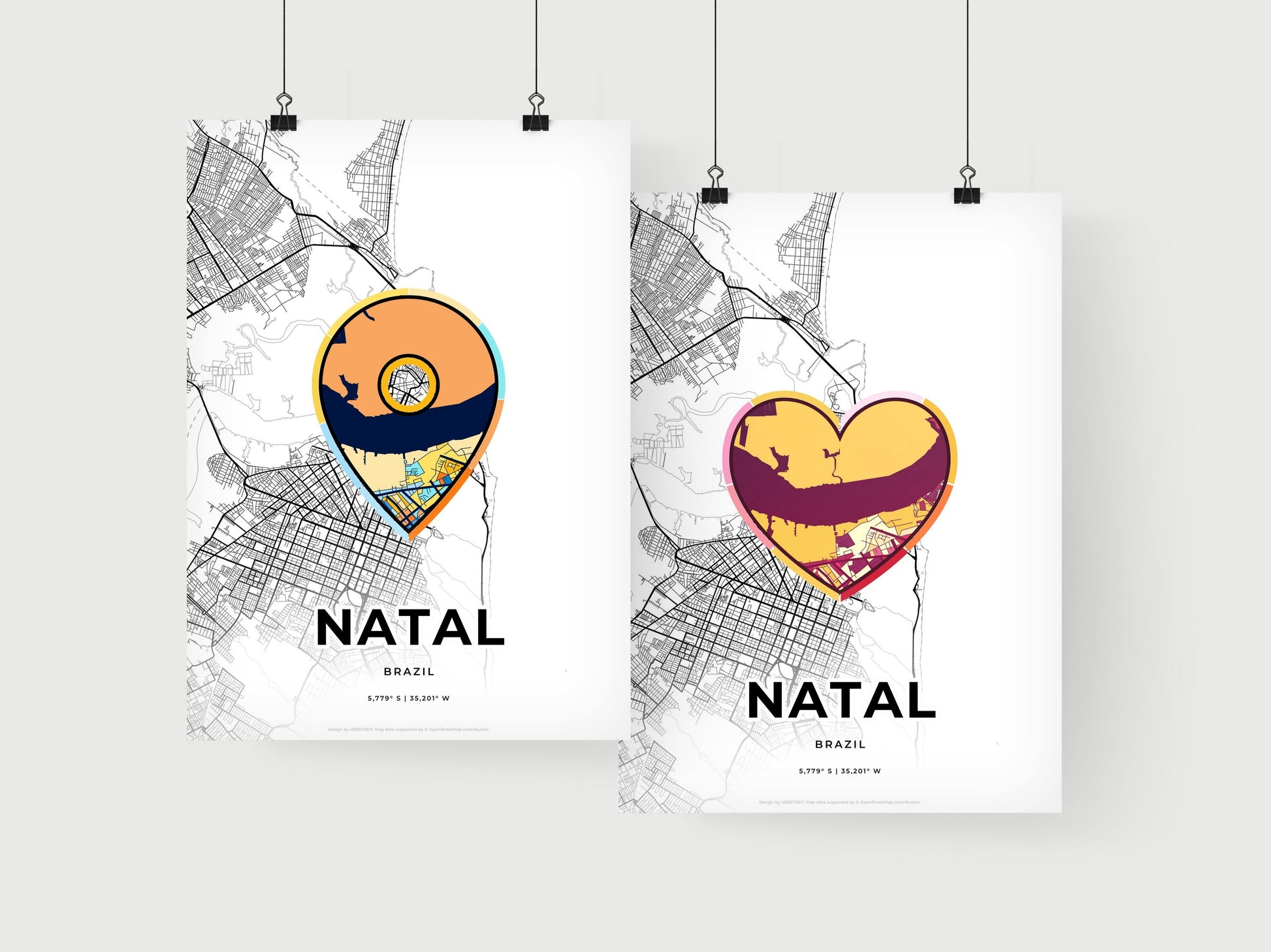Natal Brazil art print for couples