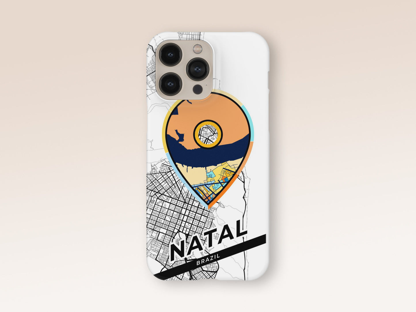 Natal Brazil slim phone case with colorful icon 1
