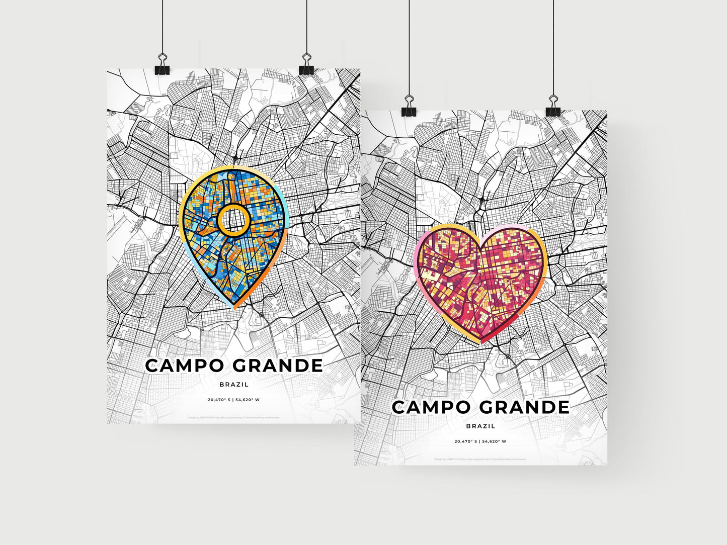 Campo Grande Brazil art print for couples