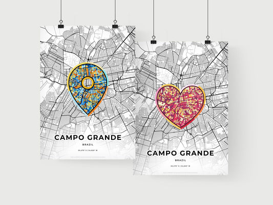 Campo Grande Brazil art print for couples