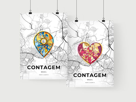 Contagem Brazil art print for couples