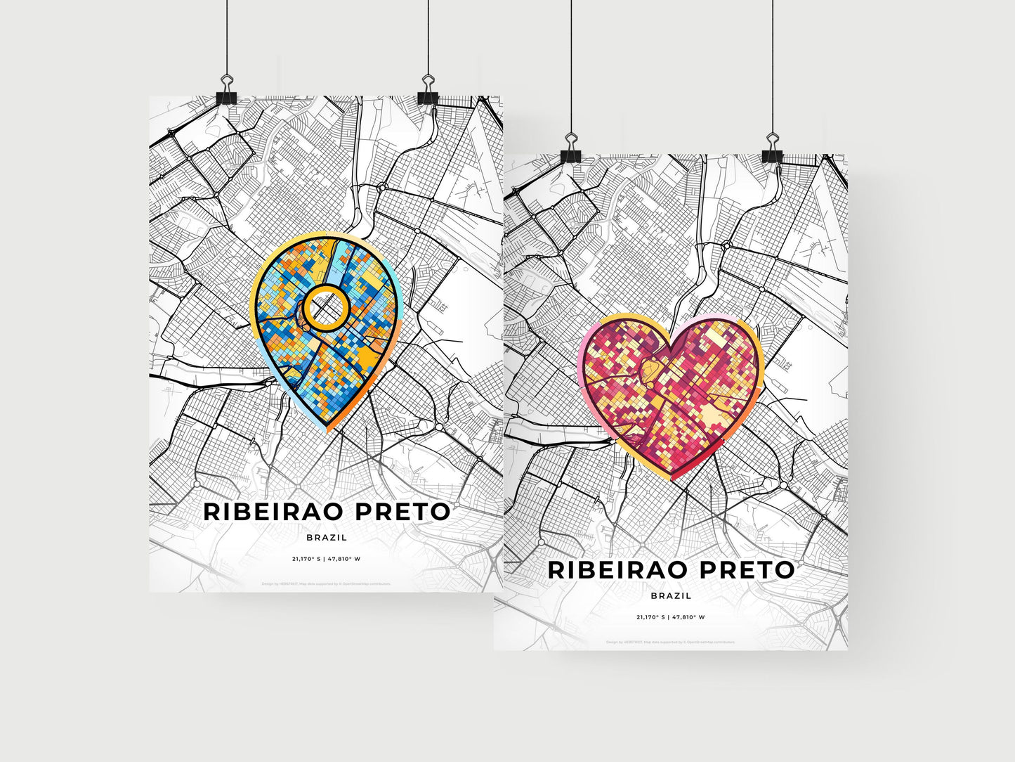 Ribeirao Preto Brazil art print for couples