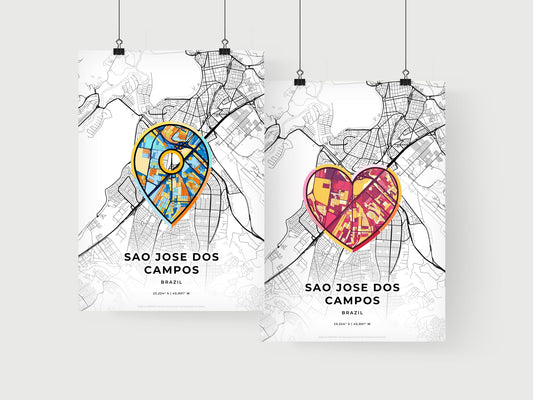Sao Jose Dos Campos Brazil art print for couples