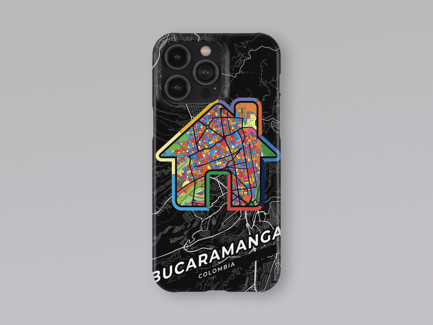 Bucaramanga Colombia slim phone case with colorful icon. Birthday, wedding or housewarming gift. Couple match cases. 3