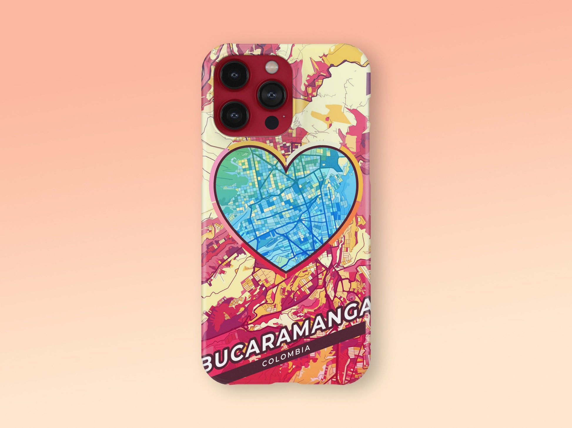 Bucaramanga Colombia slim phone case with colorful icon. Birthday, wedding or housewarming gift. Couple match cases. 2
