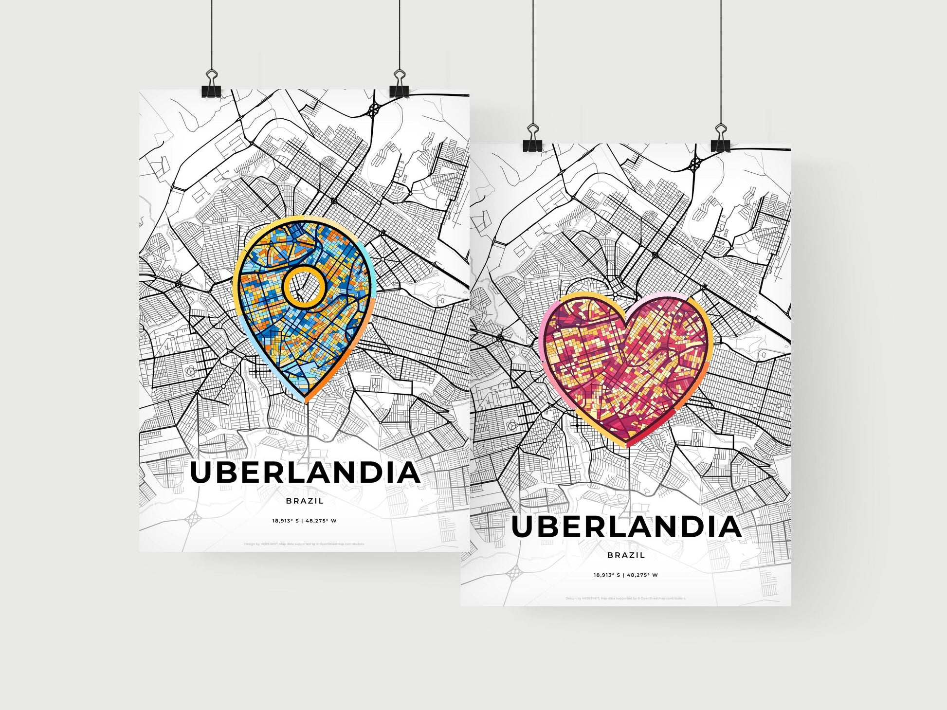 Uberlandia Brazil art print for couples