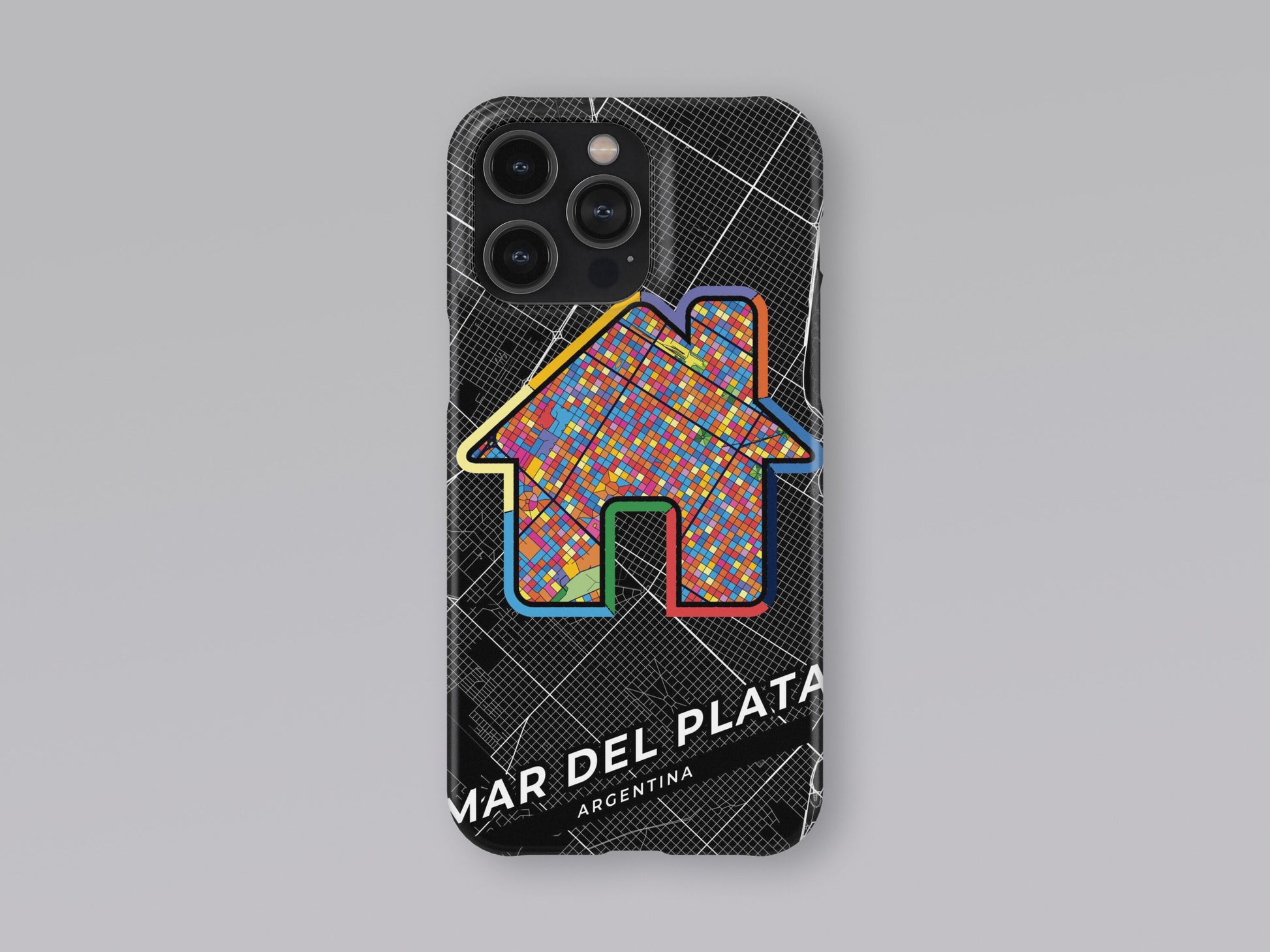 Mar Del Plata Argentina slim phone case with colorful icon. Birthday, wedding or housewarming gift. Couple match cases. 3