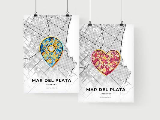 Mar Del Plata Argentina art print for couples