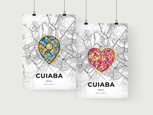 Cuiaba Brazil art print for couples