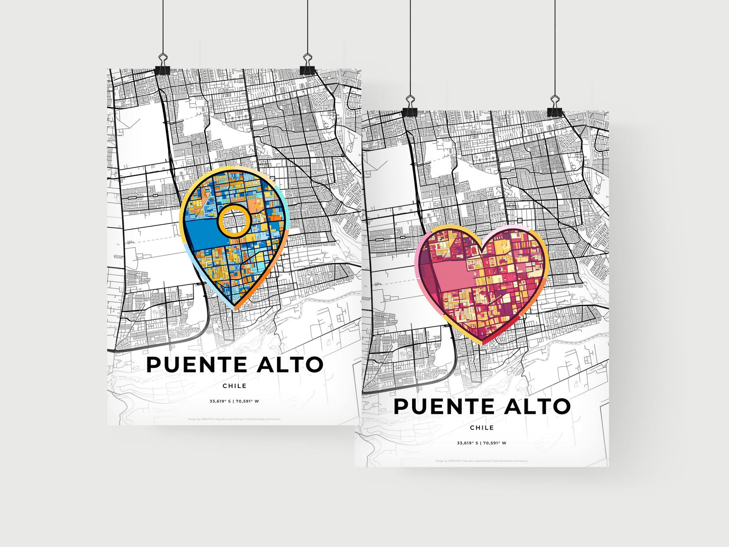 Puente Alto Chile art print for couples